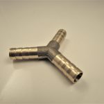 Y-stuk slangaansluiting 6X8, messing